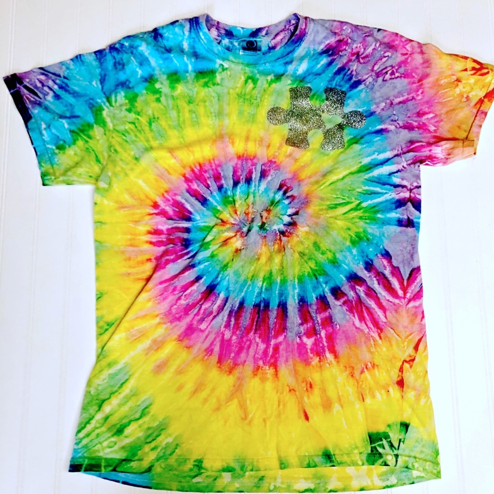 Color Tune Bright Rainbow Spiral Tie Dye  Shirt